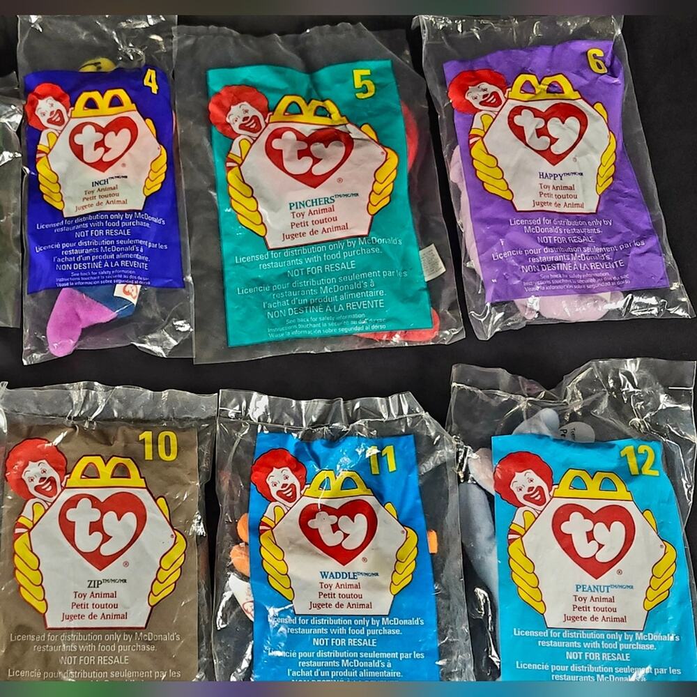 1998 McDonald’s Ty Teenie Beanie Babies – Complete Set (1–12) – All Sealed – VTG - Picture 2 of 16